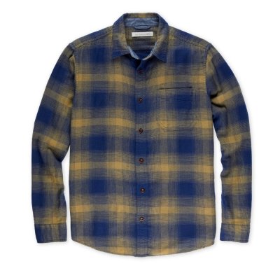 TANDPANTS Transitional Flannel Shirt- Marine Seascape Plaid