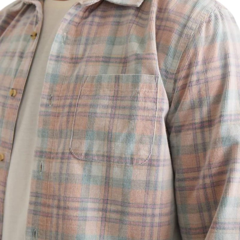 TANDPANTS Lightweight Plaid Corduroy Shirt