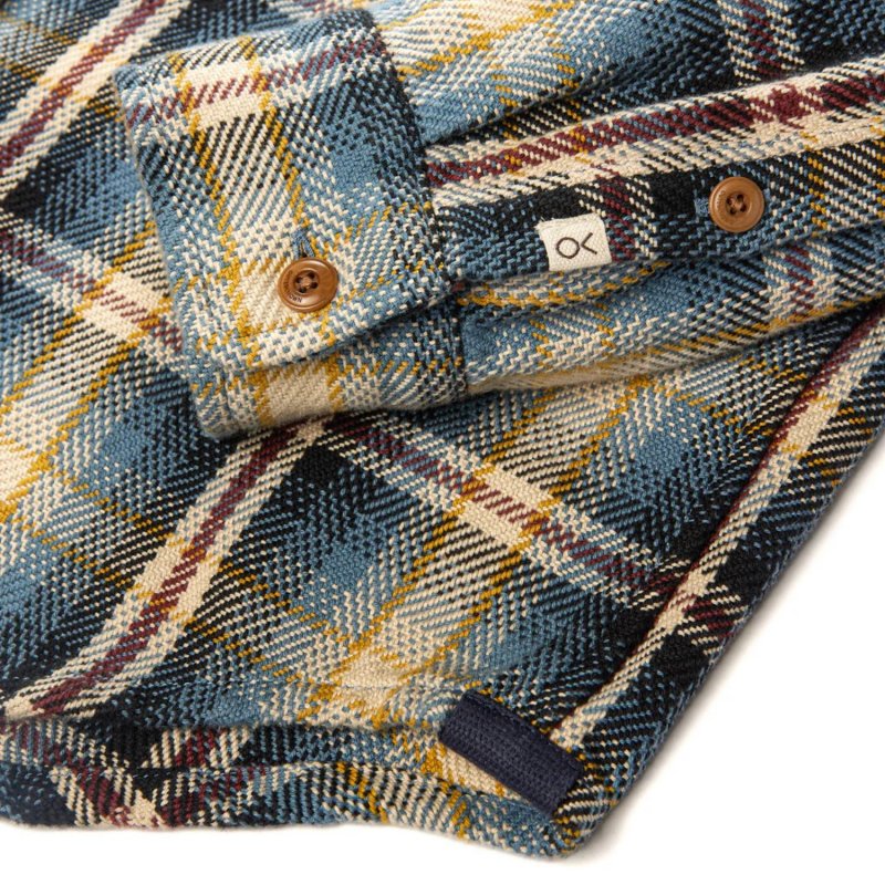 TANDPANTS Blanket Shirt –  French Blue Spotlight Plaid