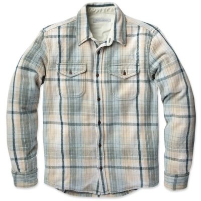 TANDPANTS Blanket Shirt – Grey Mist Bienvenido Plaid