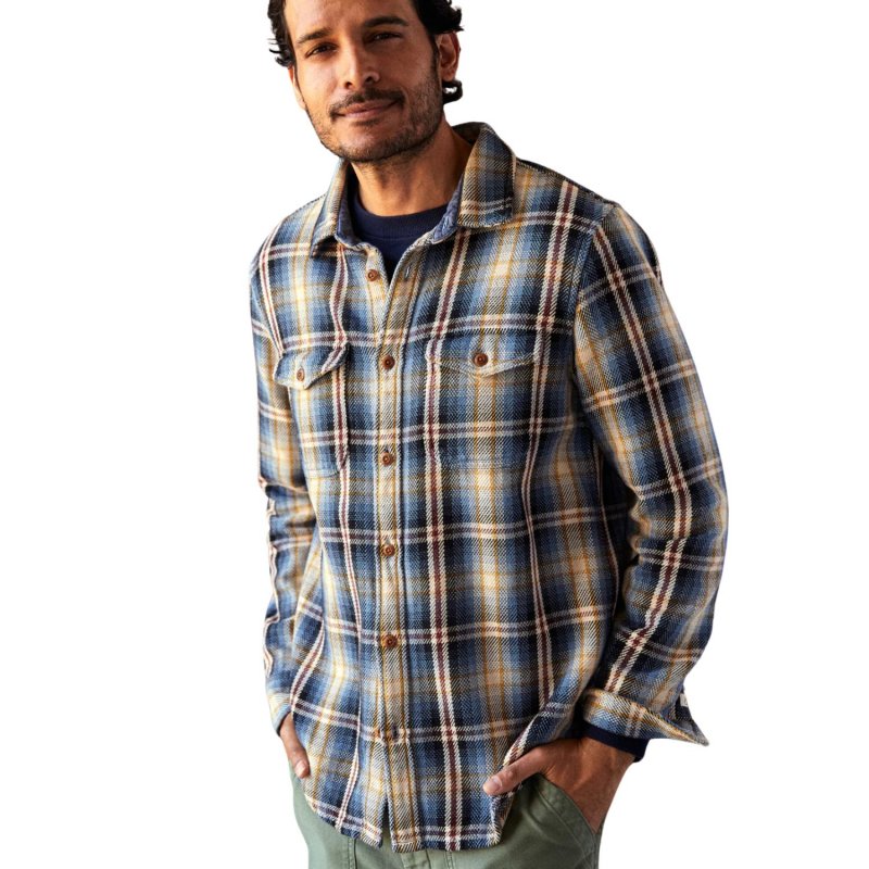 TANDPANTS Blanket Shirt –  French Blue Spotlight Plaid