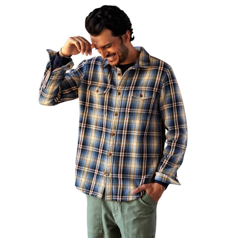 TANDPANTS Blanket Shirt –  French Blue Spotlight Plaid