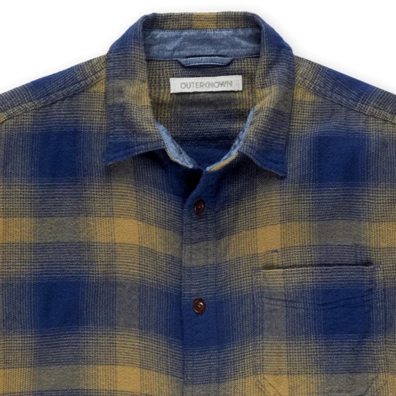 TANDPANTS Transitional Flannel Shirt- Marine Seascape Plaid