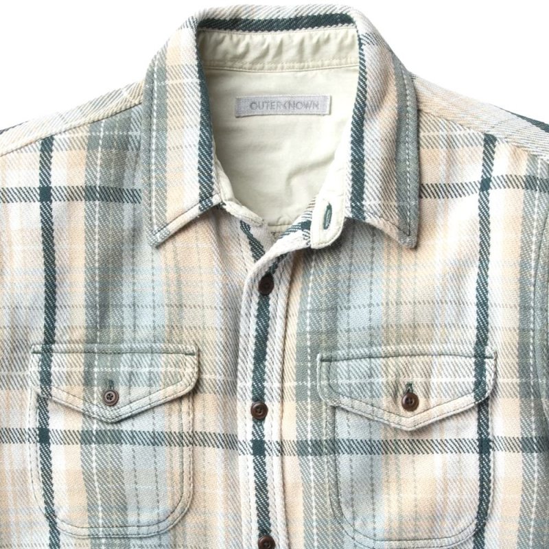 TANDPANTS Blanket Shirt – Grey Mist Bienvenido Plaid