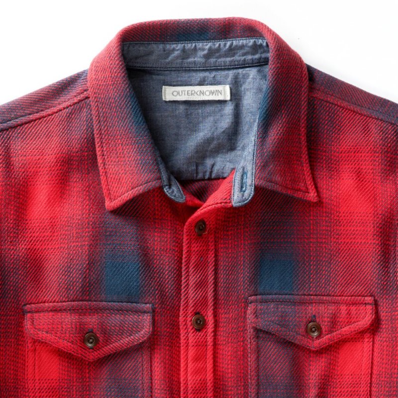 TANDPANTS Blanket Shirt – Safety Red Overlook Plaid